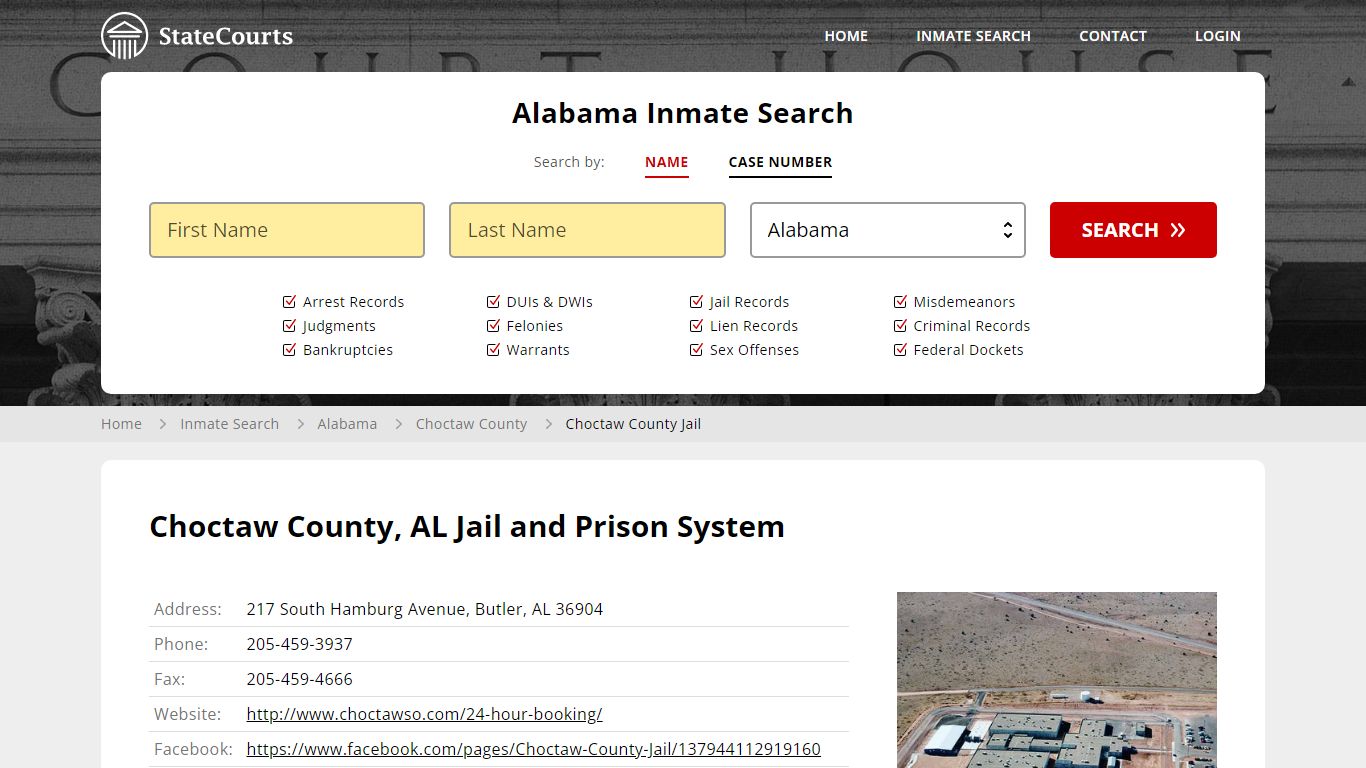 Choctaw County Jail Inmate Records Search, Alabama - StateCourts